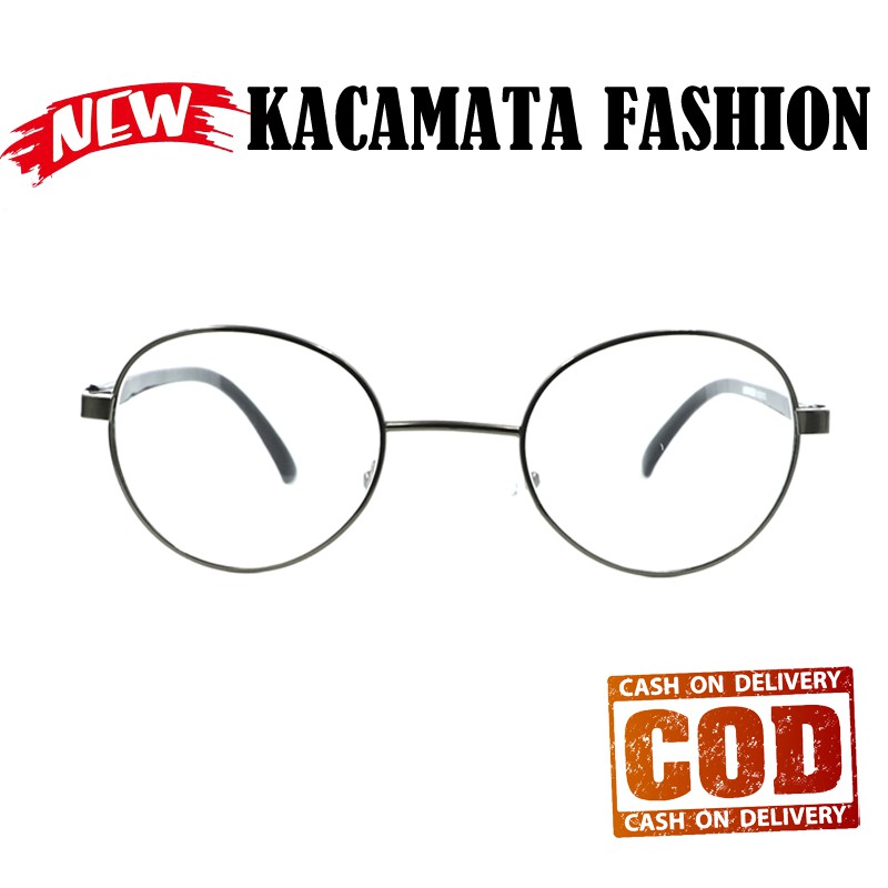 Kacamata Bulat Korea Fashion Pria Wanita Kacamata Oval Korea Sunglasses Round Frame Big Eye Terlaris