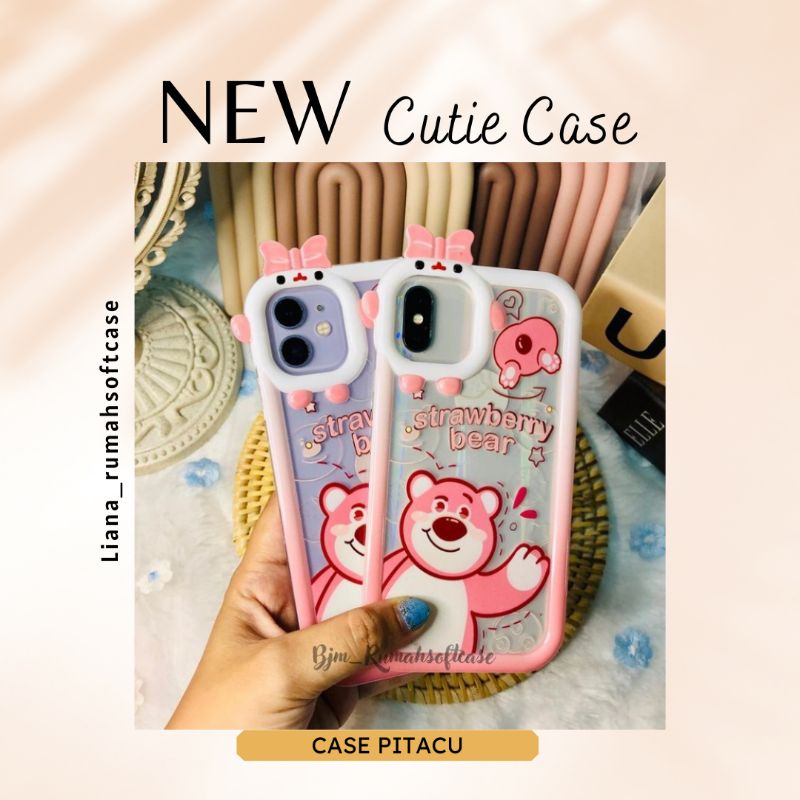 CASE PITACU STRAWBERRY BEAR FOR ANDROID A57 2020 A54 Y16 Y55