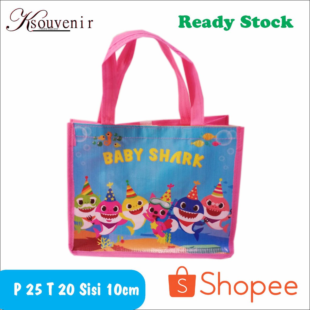 

goodie bag tas ulang tahun tas souvenir baby shark