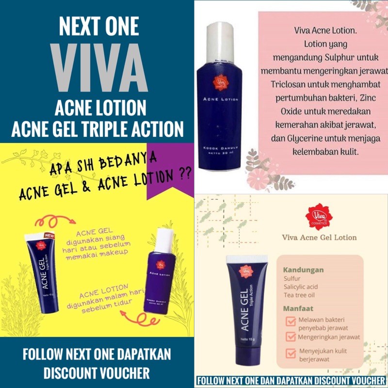 NEXT - VIVA ACNE GEL 15g - ACNE LOTION 30ml OBAT JERAWAT | Shopee Indonesia