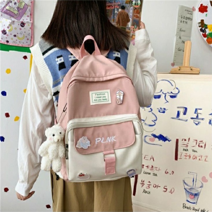 MOEZHA TAS _11.11 BIG SALE TAS SEKOLAH REMAJA PEREMPUAN SD SMP SMA SMK FASHION KOREA TAS ANAK SMP SMK KOREA BLACK ARMY