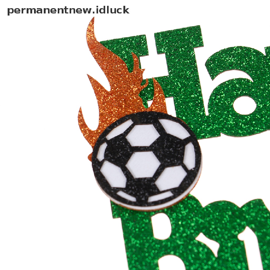 Topper Kue Desain Sepak Bola Untuk Dekorasi Pesta Ulang Tahun