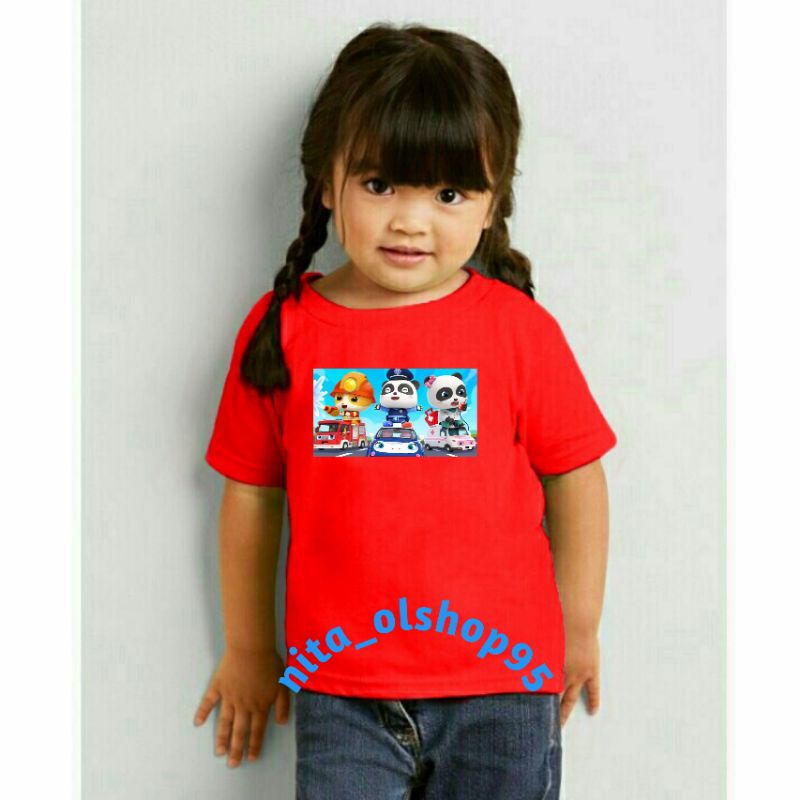 baju anak kaos anak babybus kartun anak lucu polisi