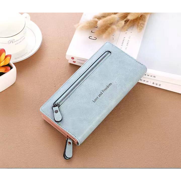 DOMPET WANITA PANJANG OS8322 KULIT PU IMPORT KOREA MURAH WALLET PREMIUM BRAND JAKARTA