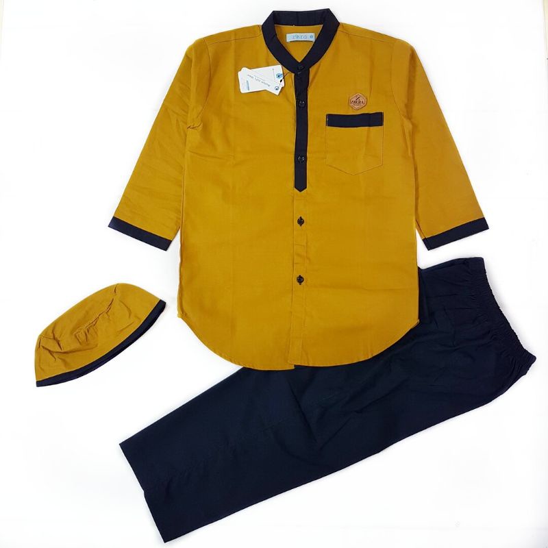 Setelan kurta anak zikra 3 in 1 kode2 (premium), setelan koko anak premium