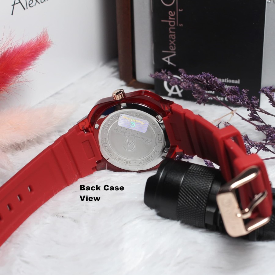 ORIGINAL Jam Tangan Wanita Alexandre Christie Rubber AC 2811 / AC2811 / 2811 Garansi Resmi 1 Tahun.