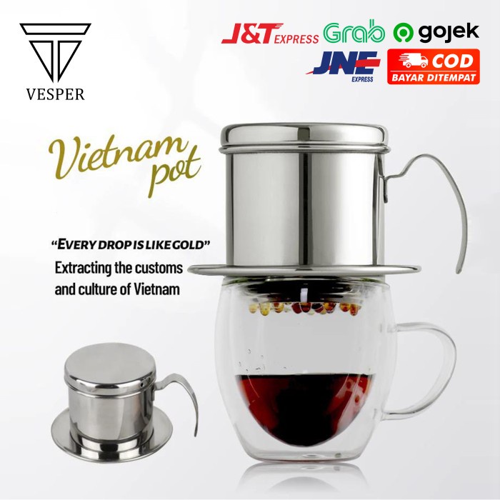 

DISKON - (BISA COD) Vietnam coffee drip 7Q / coffee filter / saringan kopi / coffee drip