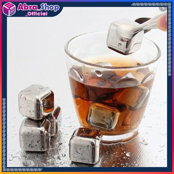 

ES BATU STAINLESS STEEL PAKAI ULANG ATAU REUSABLE ICE CUBE STAINLESS