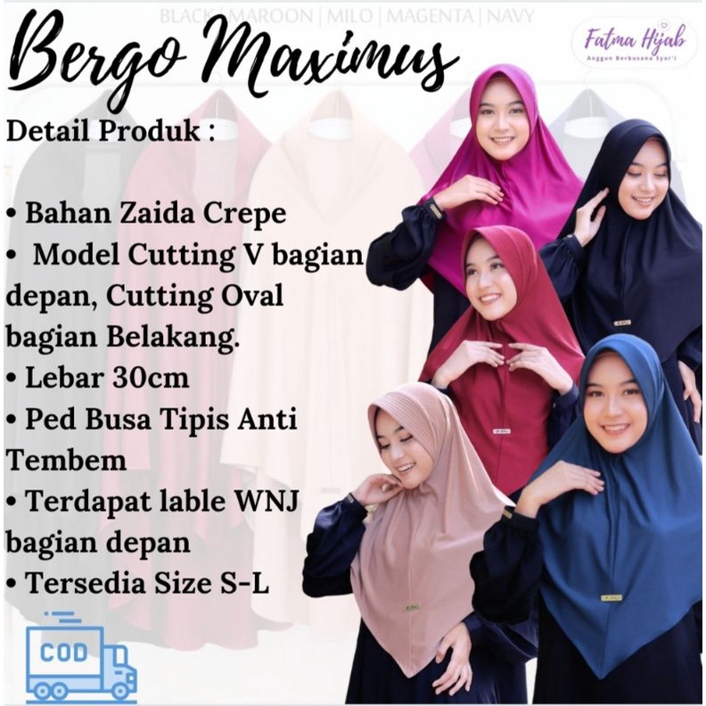 Jilbab Instan BERGO MAXIMUS Wanoja Hijab
