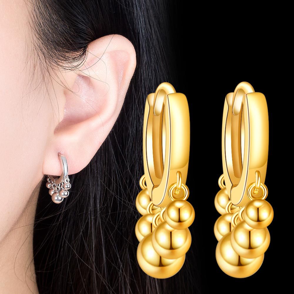 Anting Perak 925 Wanita Bulat Bintang Lima Perhiasan Fashion/Subang Telinga anting perempuan