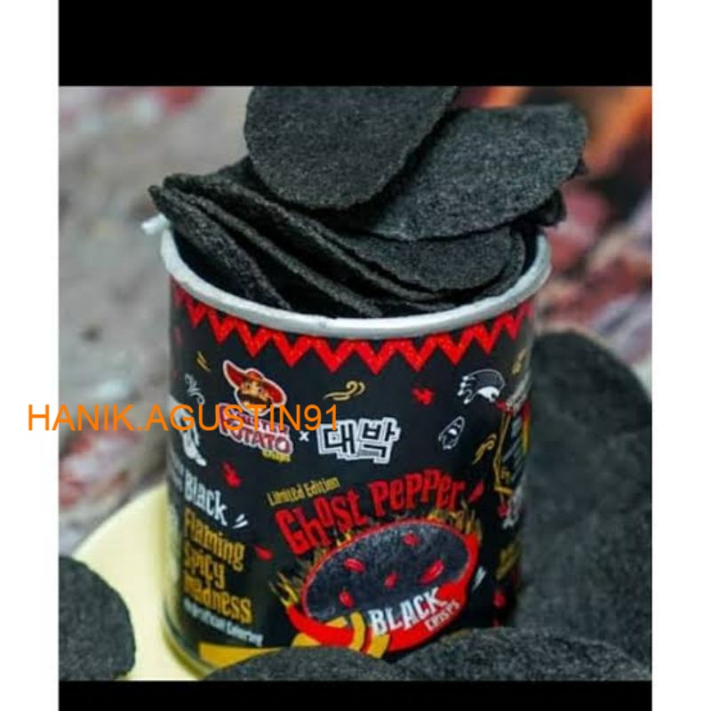 

Mister Potato Ghost Pepper Black Crisps 45gr