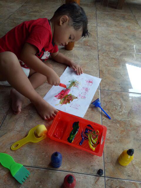 Painting Tools Ekonomis Set Dengan Alas Cat