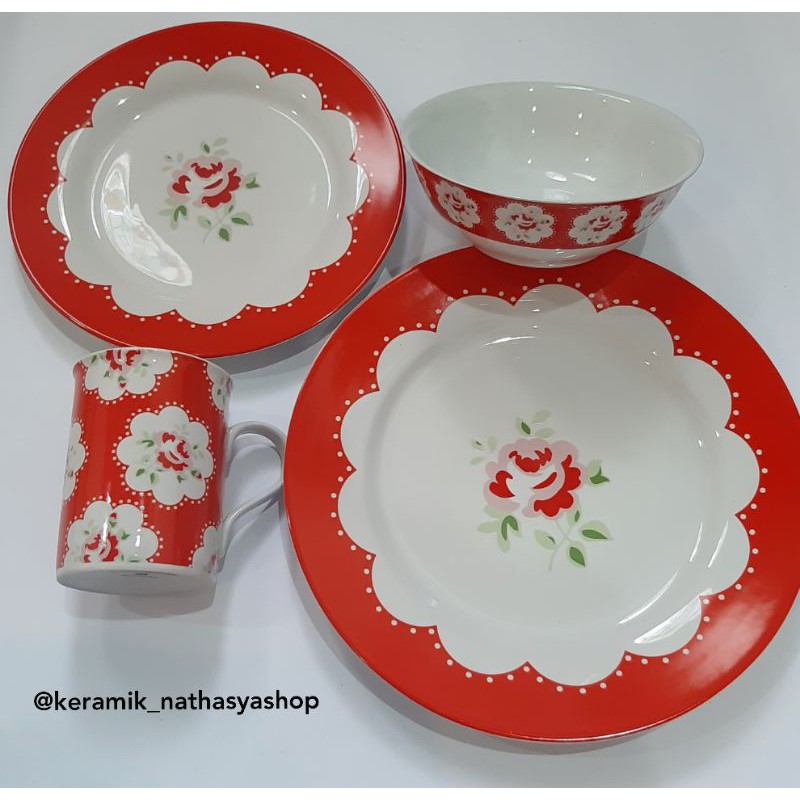 Jual Piring Keramikpiring Makandinner Set Shopee Indonesia 5447