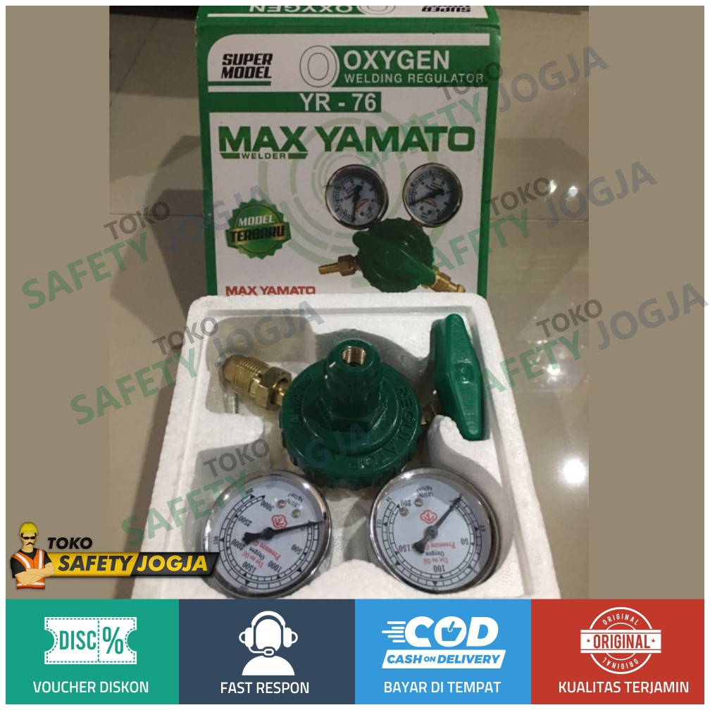 Regulator Las Oksigen Max Yamato Tabung Gas Oxygen Welding ORIGINAL