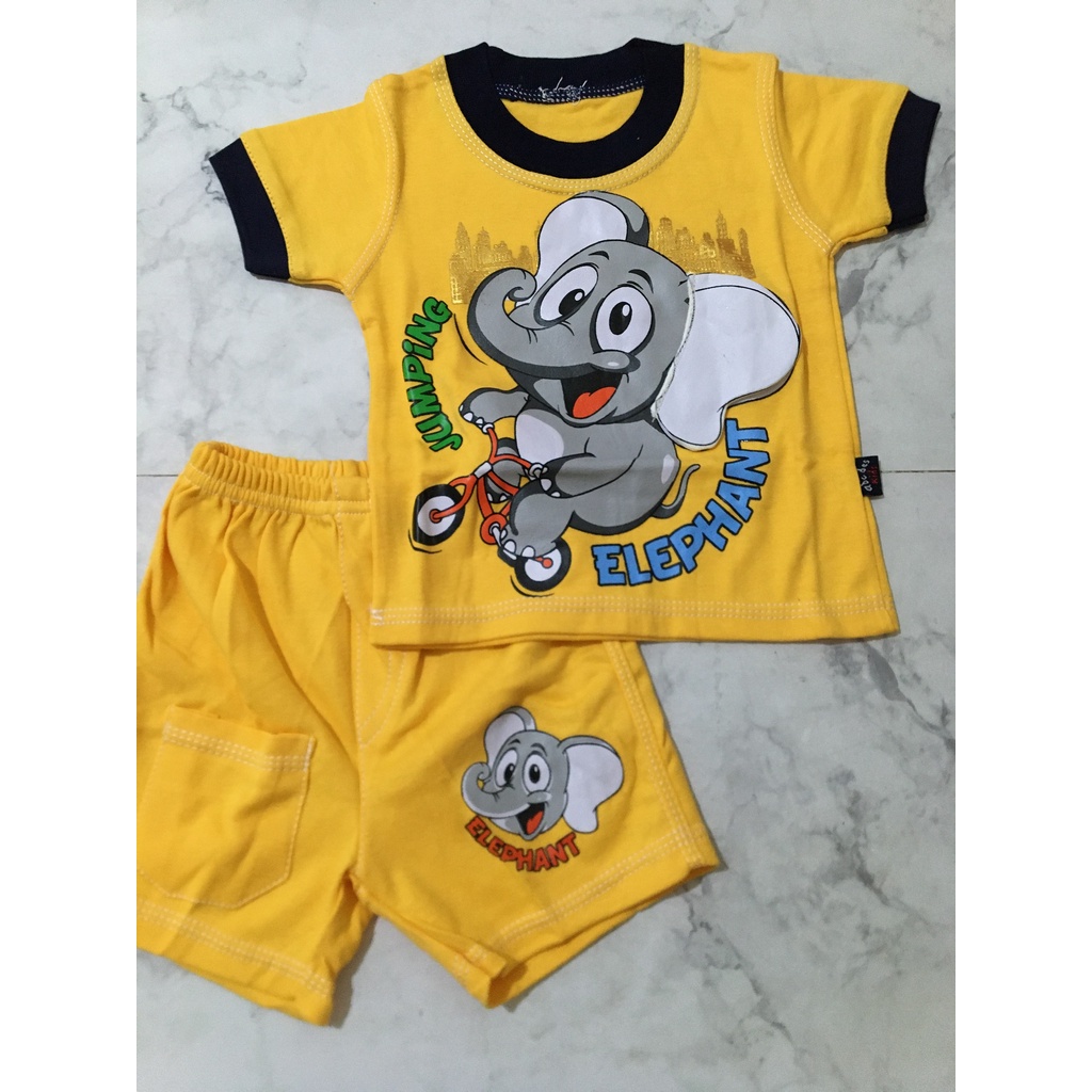 Oblong Setelan kaos Baju anak / Bayi Laki-Laki Cowok usia 3 4 5 6 7 8 9 10 11 12 bulan setahun 1 tah