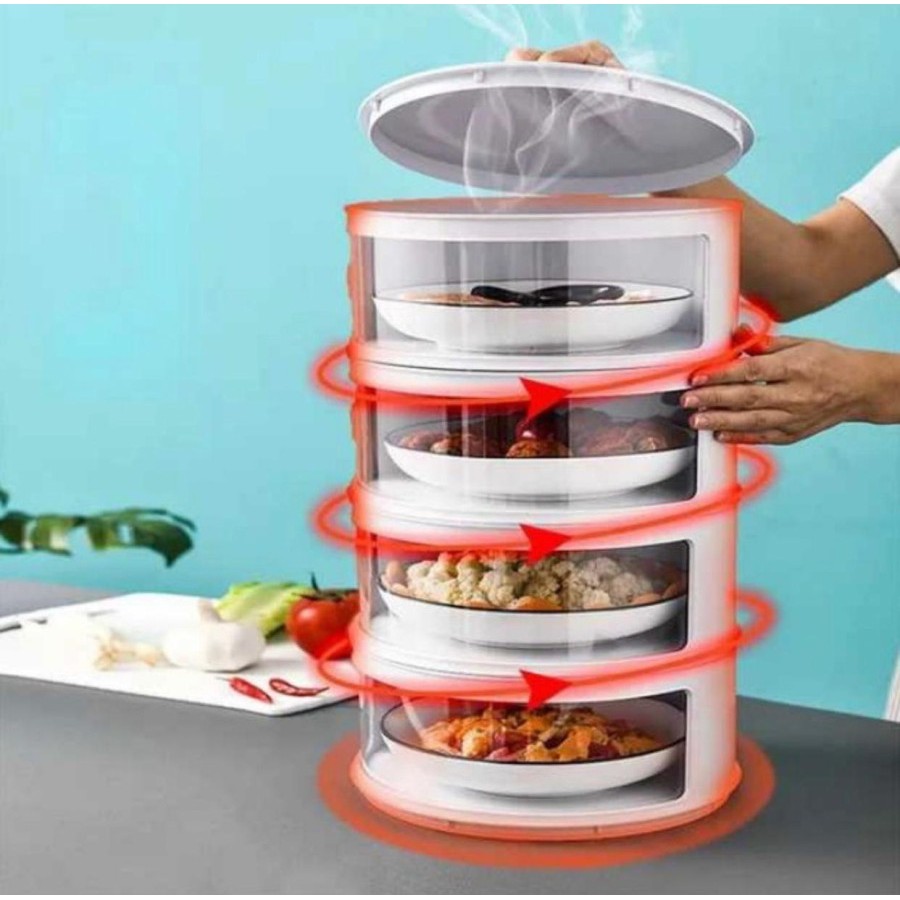 Rak susun tempat makanan 4 susun - tudung saji 4 tingkat
