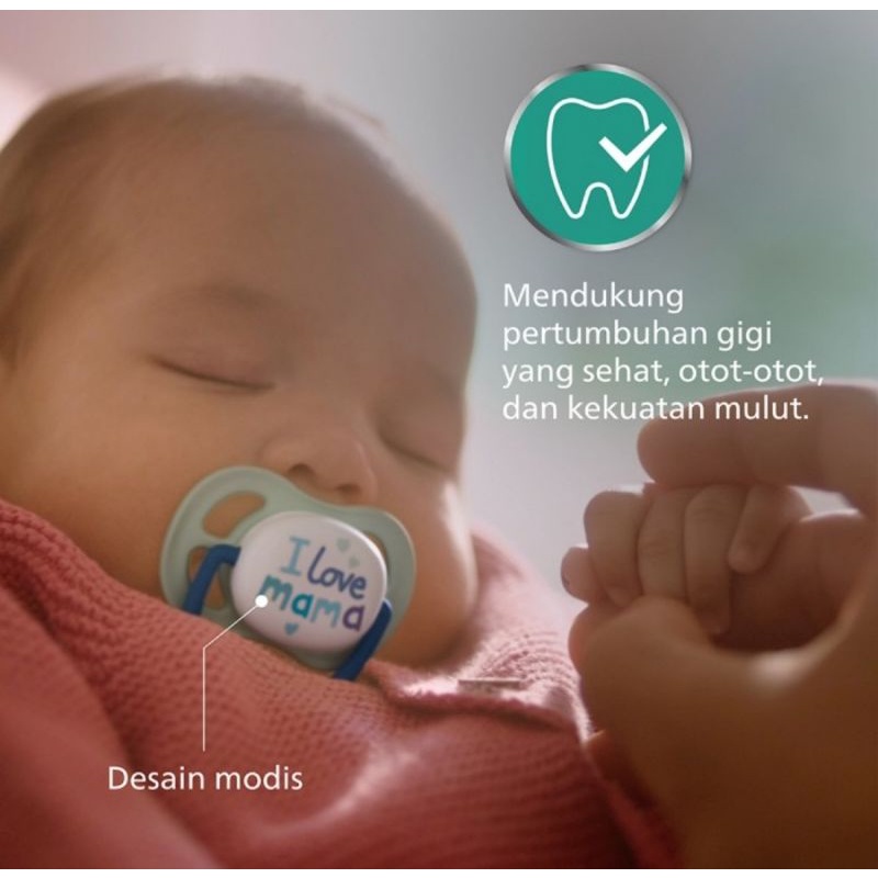 Philips Avent Soother Ultra Air Coll 0-6 M (SCF080)/Dot Empeng Gepeng Bayi ( Pacifier)