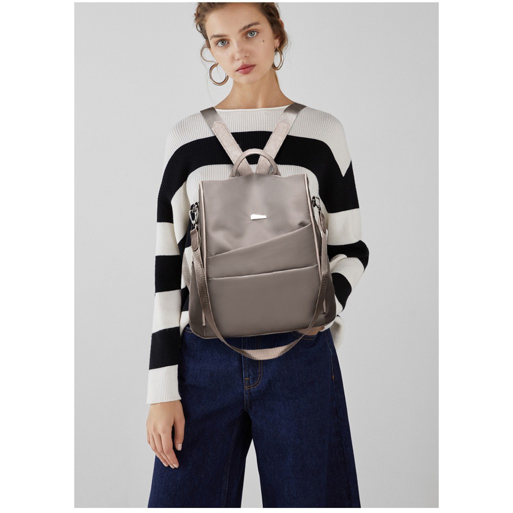 BJ42253 - BLACK/GRAY/RED - TAS RANSEL BACKPACK PUNGGUNG NYLON MODIS TAS WANITA FASHION IMPORT MODIS ELEGAN TERMURAH TERLARIS TERBARU BAGSTORE JAKARTA TAS BATAM GT1651 CR7082 LT1341 BQ2253 EL910 KPC8310 B4423