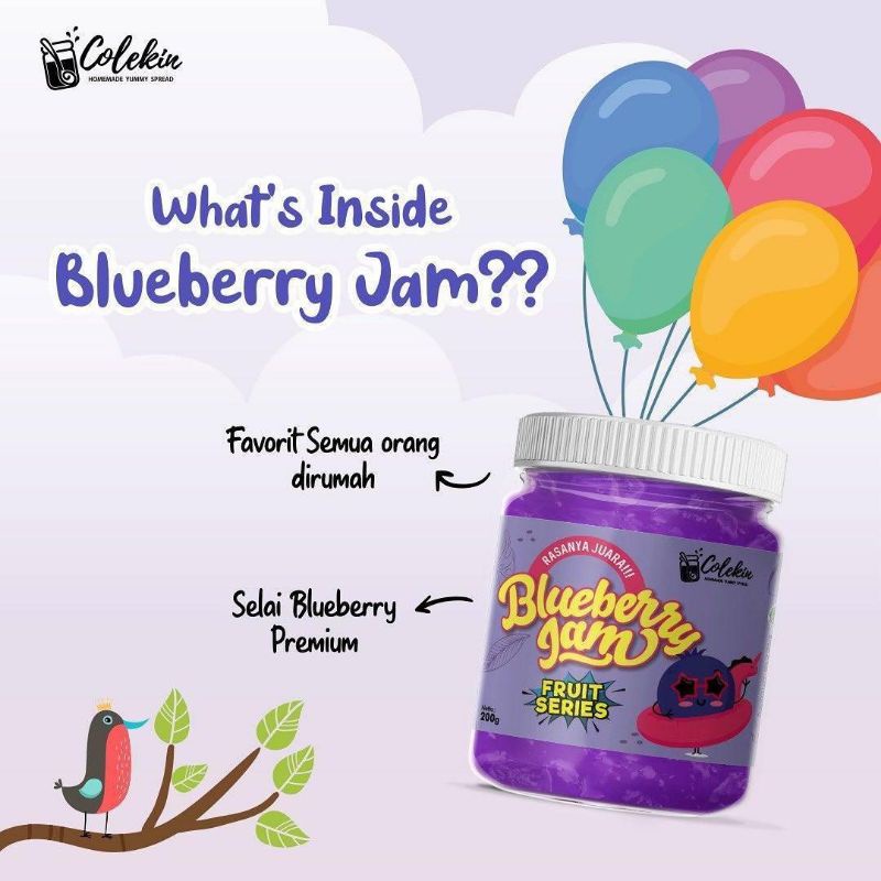 

Selai Blueberry Jam - Colekin Fruity Series