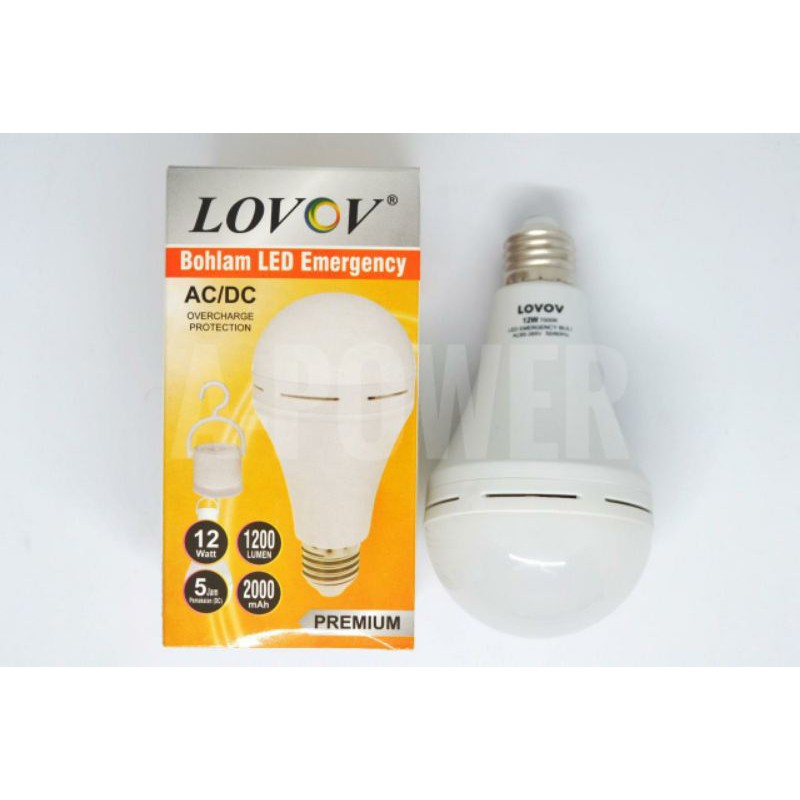 Lovov - Lampu LED Emergency Magic AC / DC 12W (Putih)