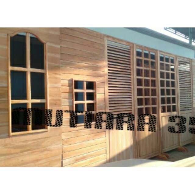 Gebyok rustic pelaminan pengantin pernikahan trend