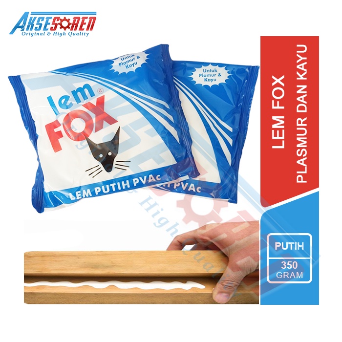 

Lem Putih Fox Serbaguna [350 Gram] / Lem Kayu / Glue Wood / Lem Plamur Tembok Tahan Lama / Lem Plamir Dinding / Lem Putih Kental Super Kuat / Lem Serbaguna Koraltex Texture