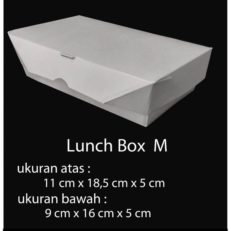 PAPPER BOX LUNCH UKURAN M/LUNCH BOX MEDIUM/PAPPER TAKEAWAY/KOTAK NASI/KOTAK NASI KERTAS