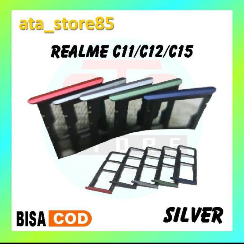 Simtray SimLock Slot Sim SimCard Tempat Kartu Realme C11 / C12 / C15 Original