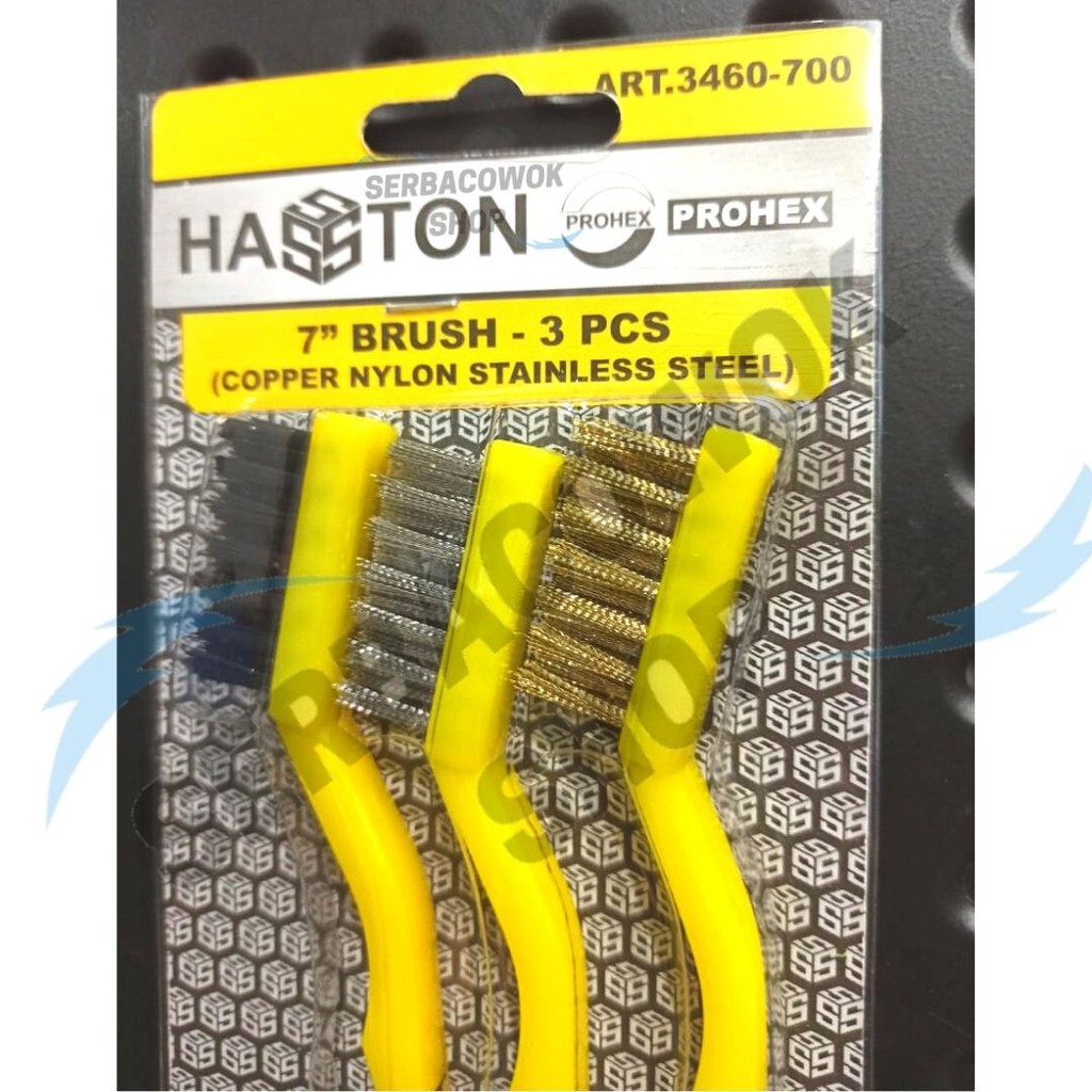 Hasston Sikat Kawat 3 Pcs Mini Brushes Nylon Kuningan Stainless Prohex Termurah Berkualitas