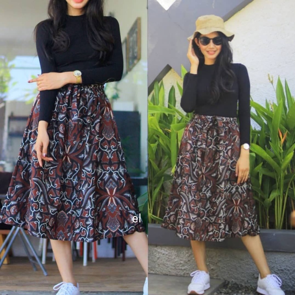 100% ORIGINAL TERMURAH ( COD ) BISA BAYAR DITEMPAT rok batik panjang wanita model payung opsi pendek Rok Batik Modern 2022 terbaru terlaris termurah