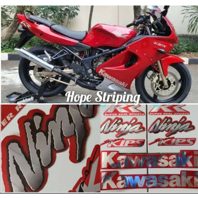 Striping Ninja RR th 2009 Chrome Merah
