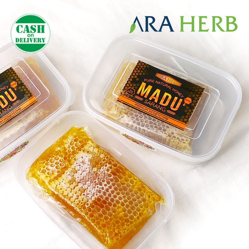 Madu Sarang Asli Honeycomb Malifera 250Gr / Madu Sarang Lebah Asli