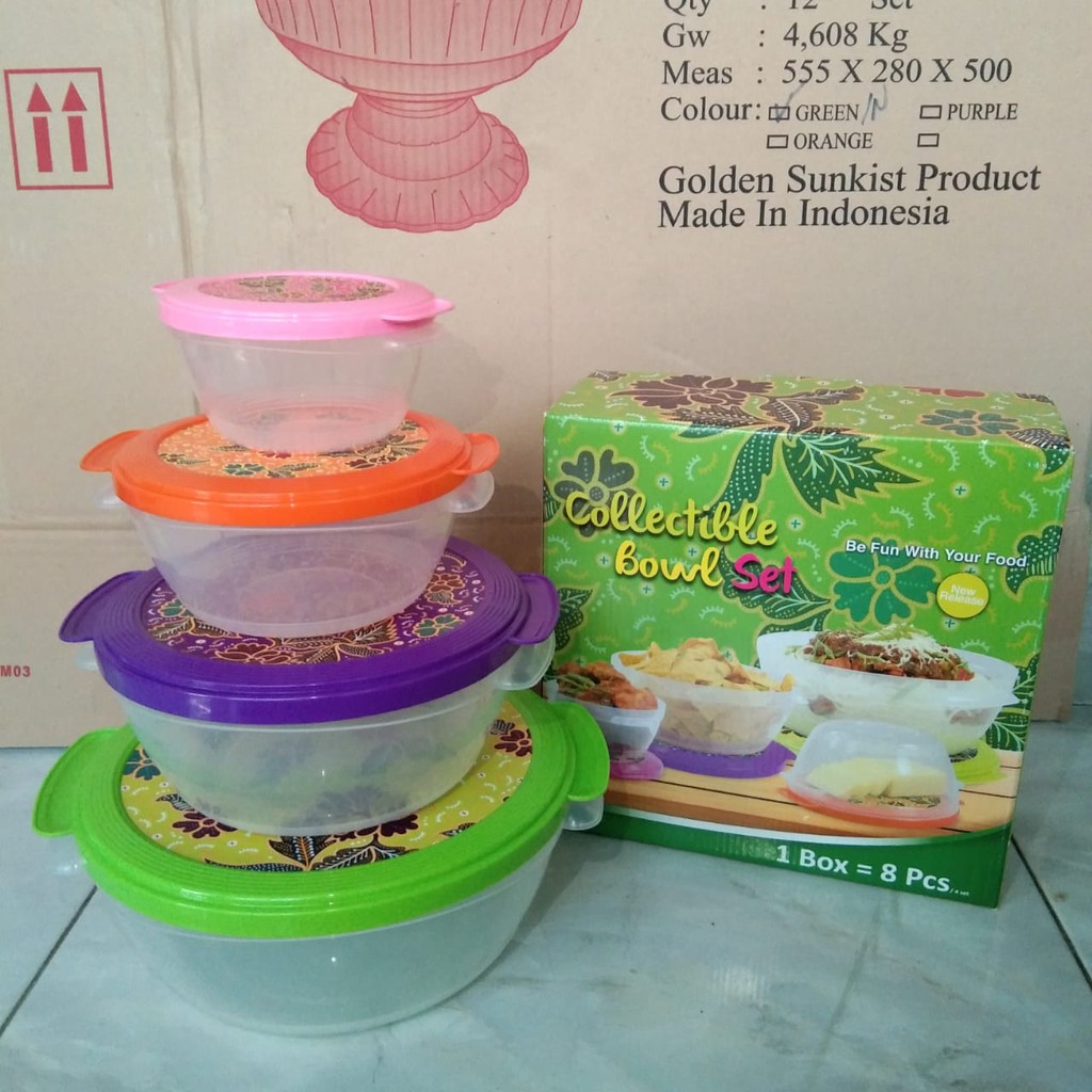 Biggy bowl set 4pcs toples tempat makan