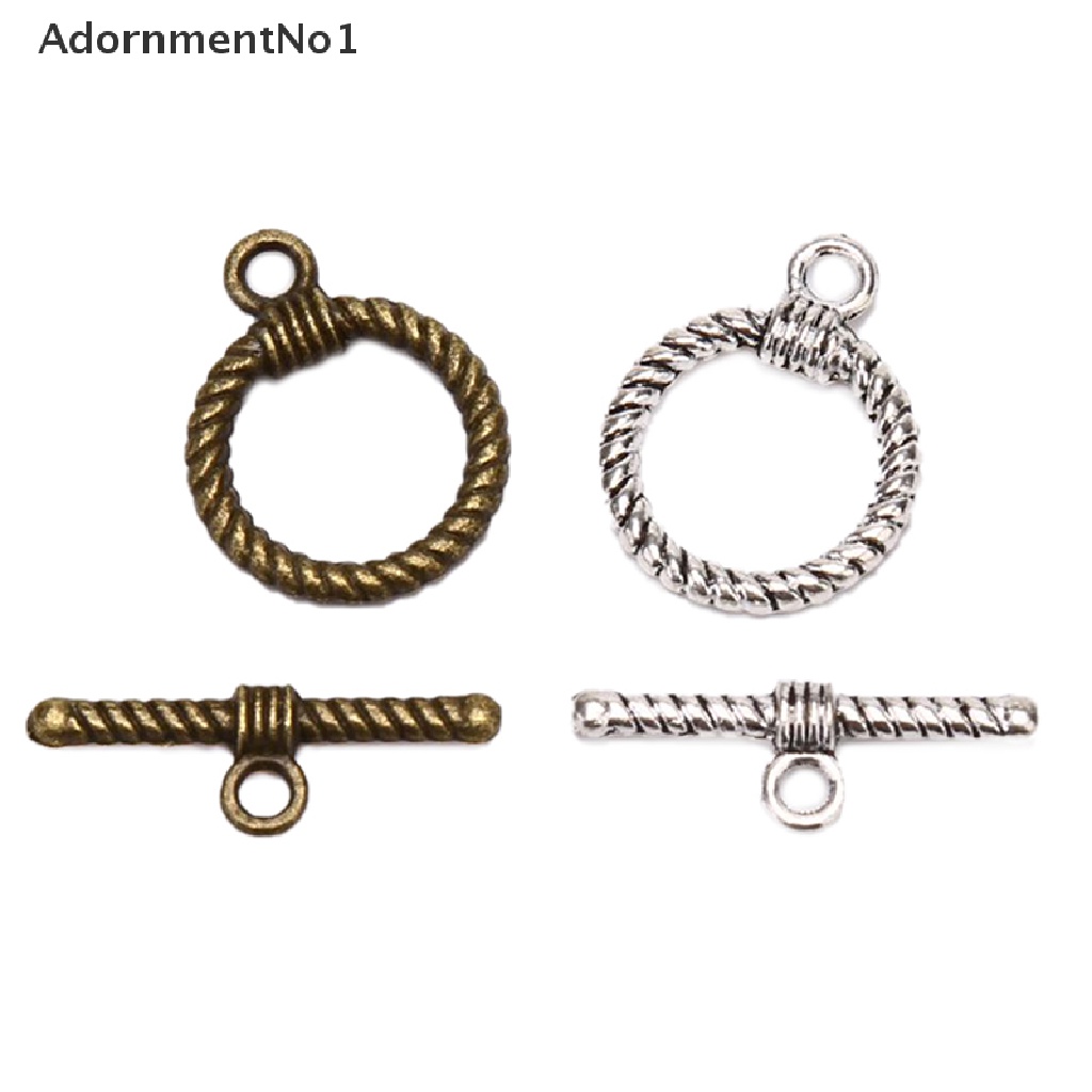 (AdornmentNo1) 20pcs / Set Gesper Toggle Clasps Gaya Vintage Untuk Membuat Perhiasan DIY