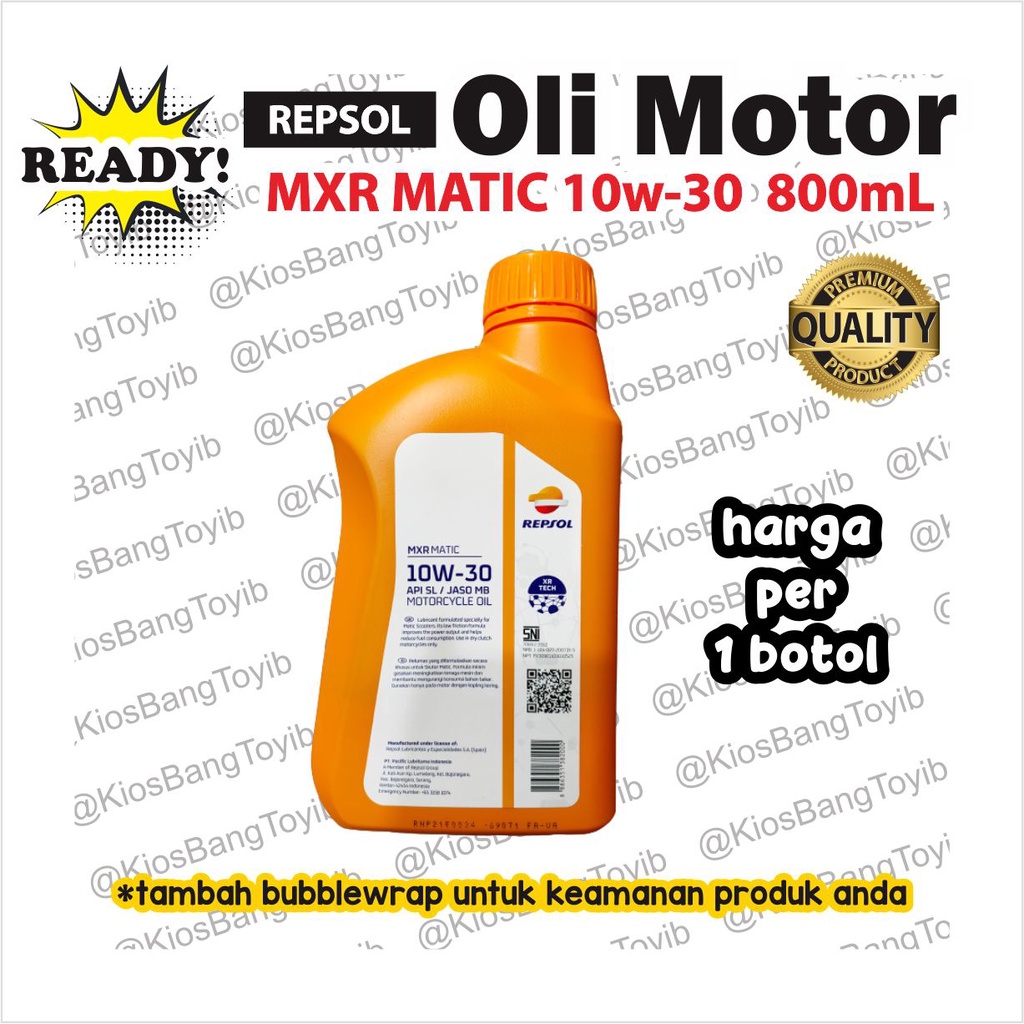 Oli Mesin Motor REPSOL MXR Matic 4T 10W-30 800mL (100% ORI)