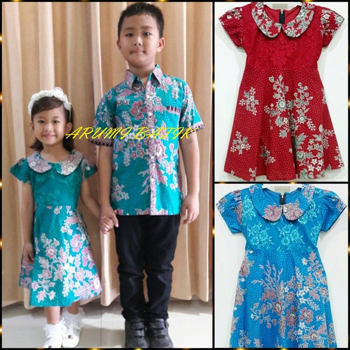 Jual Dress   Terusan   Baju Batik Anak Perempuan 1376 Limited