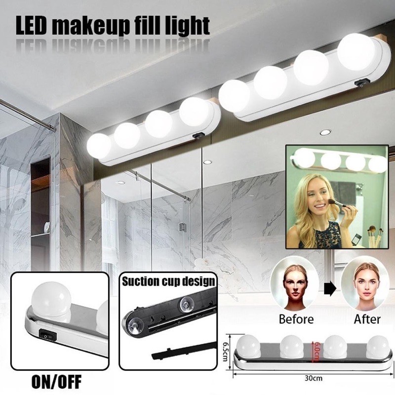 Lampu LED tumblr Makeup artis LED TEMPEL MURAH Bohlam baterai