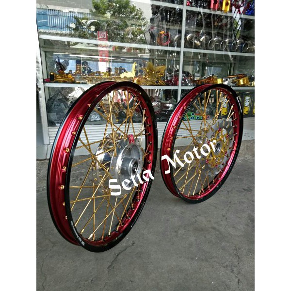 Velg TDR Sepaket Jari Jari Tromol Cakram Motor Satria Fu - Mio - Beat - Cb150 R - Vario - Jupiter Z