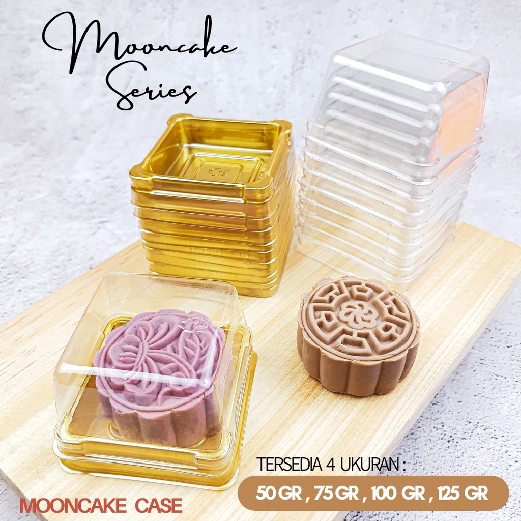 

(10 SET) Mika Mini Puding + Tutup / Mika Mooncake Gold - Size S / Mooncake Case 50gr