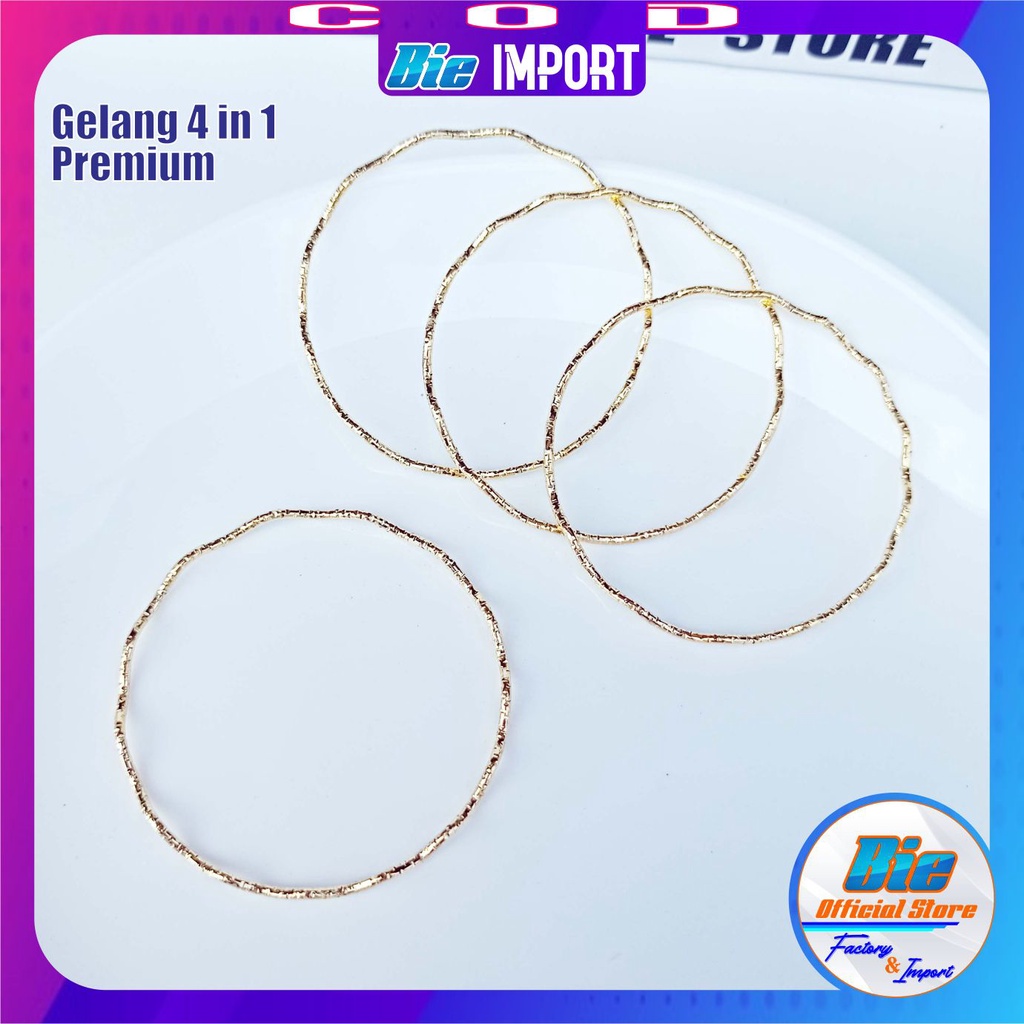 Gelang Anak 4 in 1 Gold &amp; Silver Titan Gelombang Premium Impor Best Seller
