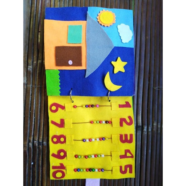 busy book / activity book / buku kain / buku flanel / buku bantal anak