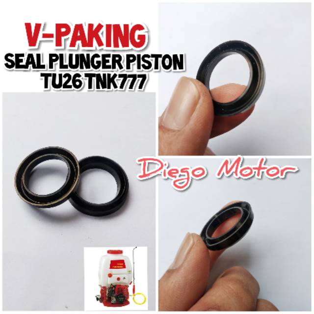 V paking karet seal sil piston plunger mesin semprot hama 2 tak tipe TU26 777 767 TNK777