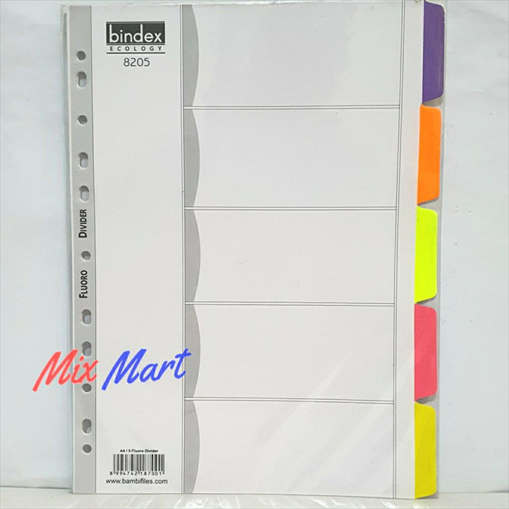 

Divider Bambi 8205 A4 Karton 5 warna / Pembatas File Bindex