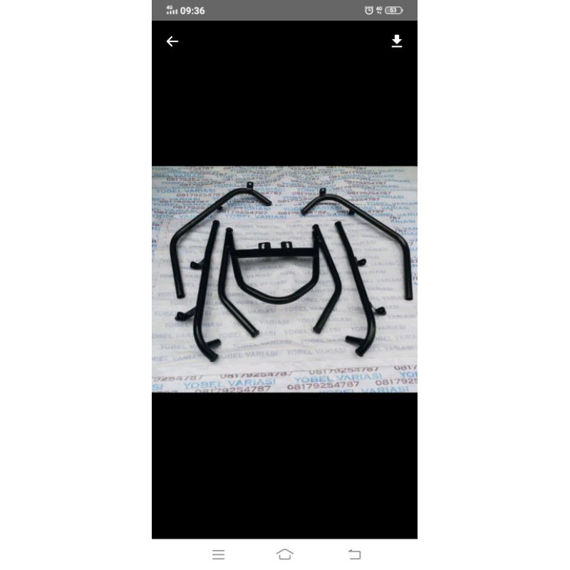 TUBULAR FRAME GUARD SET PELINDUNG HONDA BEAT KARBU LAMA dan DUDUKAN LAMPU SOROT