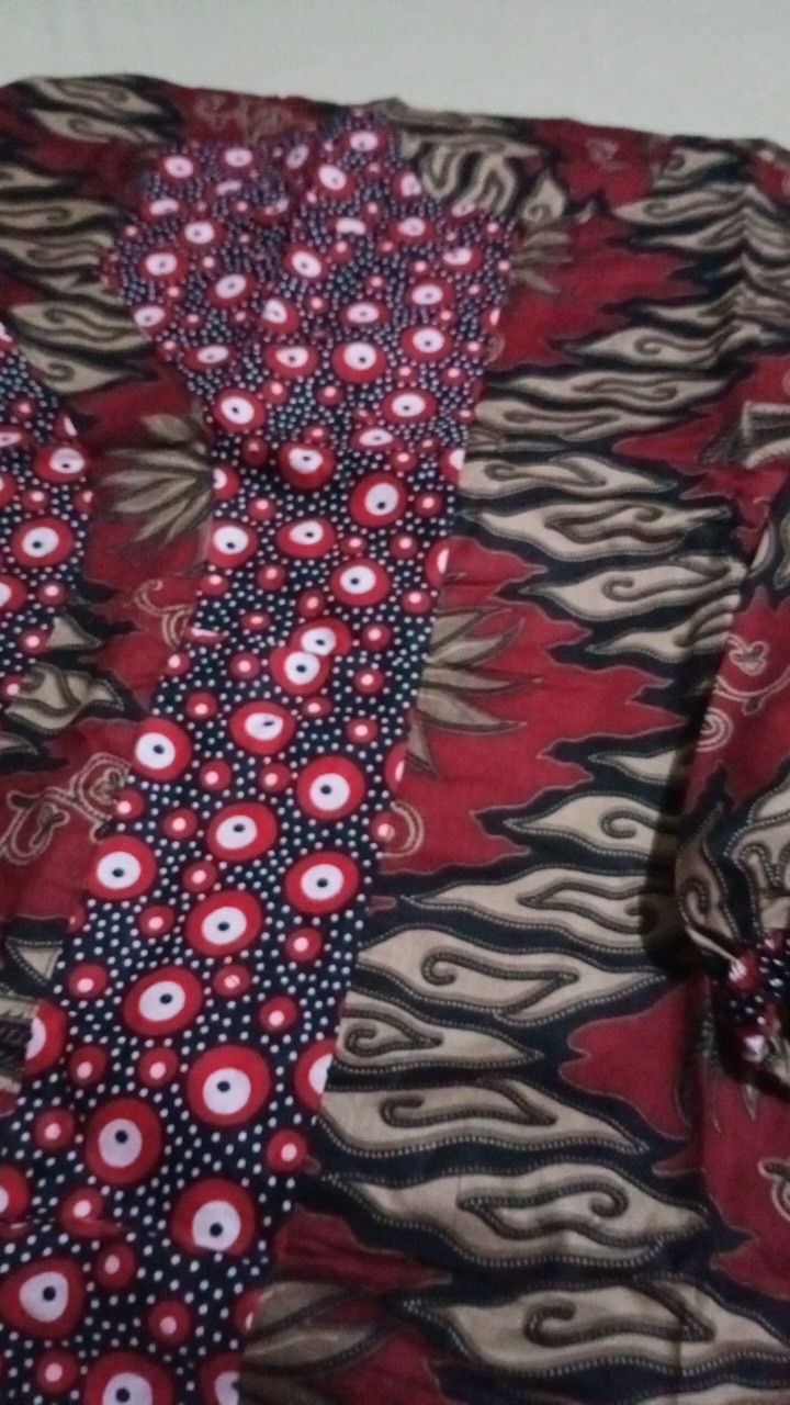 Gamis Batik Kombinasi Modern Murah Katun Halus Kombinasi Truntum, Ori Batik Ns0502