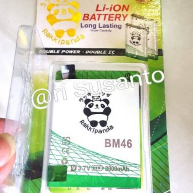 Baterai Rakkipanda BM46 fo   r Xiaomi Redmi Note 3 / Note 3 Pro Double