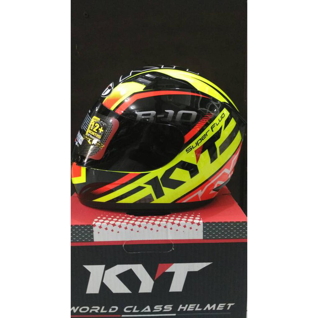 helm fullface Kyt R10 super fluo series