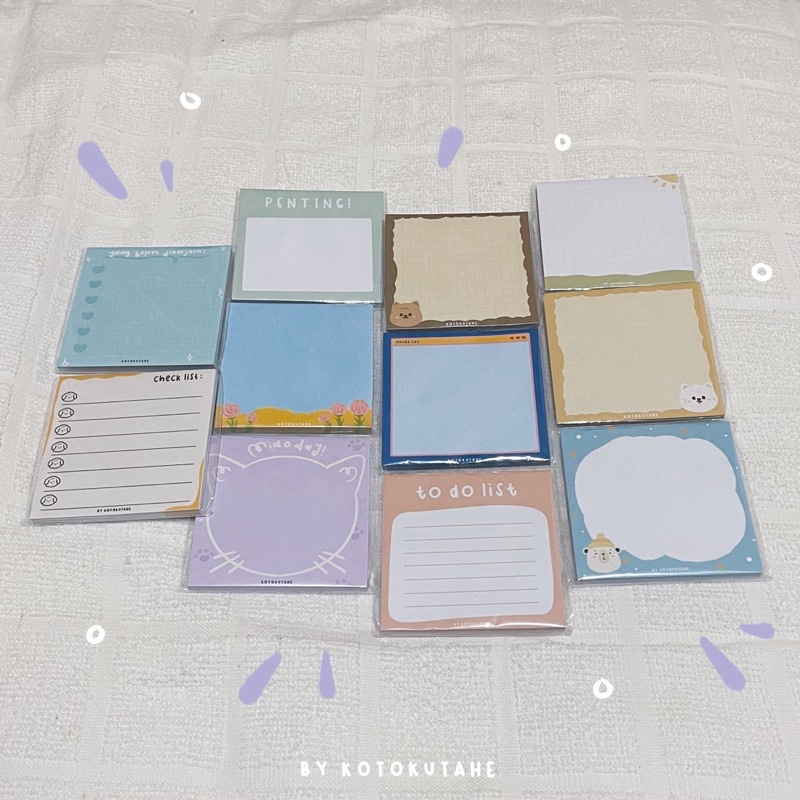 

KOTOKUTAHE - 50lembar Cute Memopad / Kertas Memo Planner, Memopad Lucu