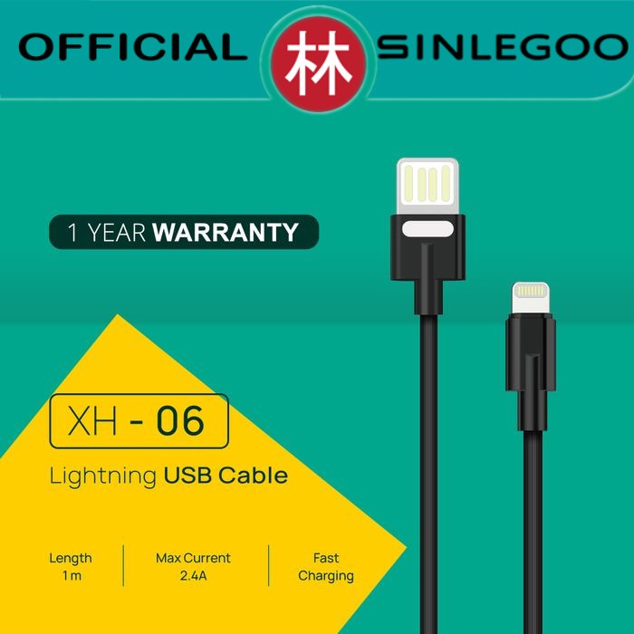 Sinlegoo XH-06 Double Zinc Alloy Data Cable Lightning Fast Charging