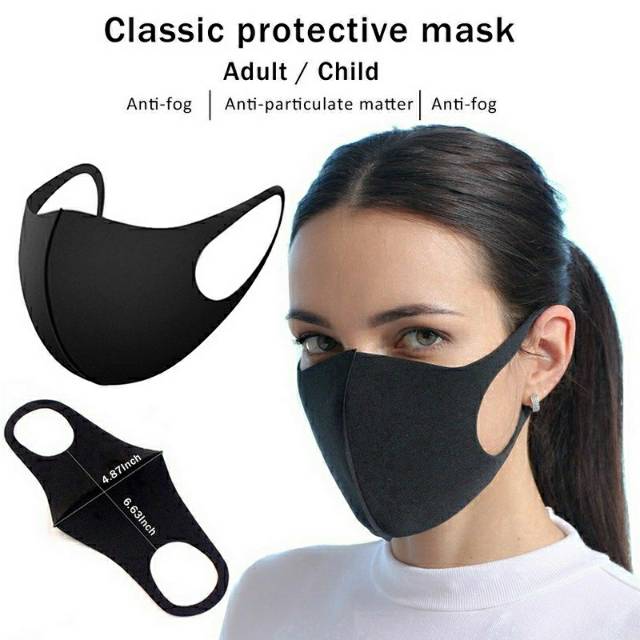 Masker Kain Polos Scuba Premium Tebal/Masker Hijab/Masker KPOP/Reusable Mask/Masker Dewasa/Anak